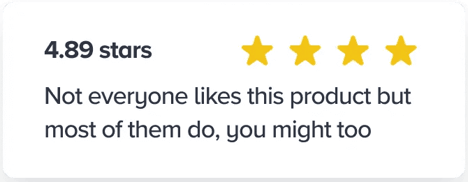 Exemplo de Números de Prova Social do Usuário