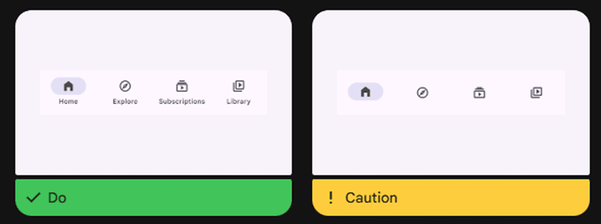 Example of text support with icons